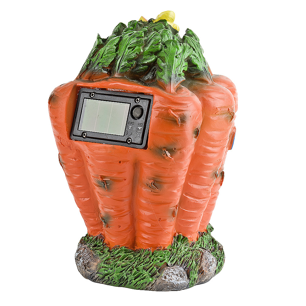Фигура декоративная для сада (с соларом) "Морковный домик" 14*14*21см. (транспортная упаковка)