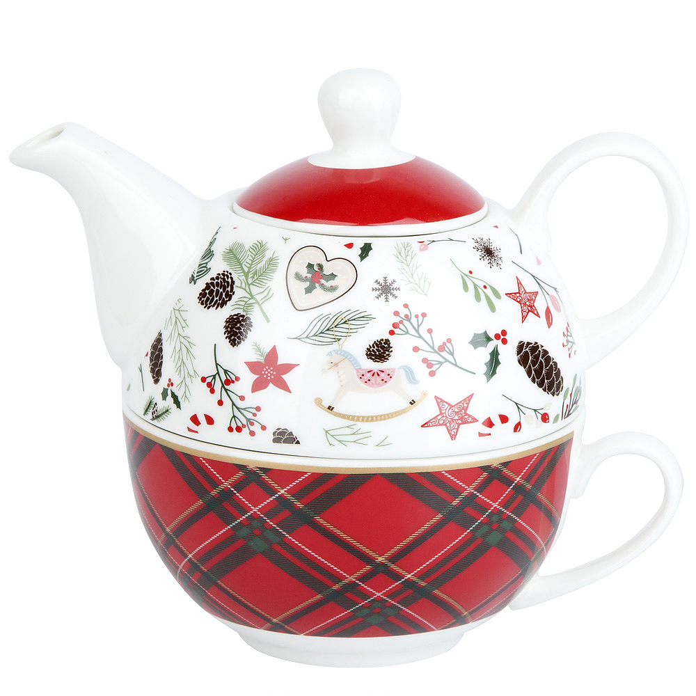 Набор 2пр "Edinburgh": чайник v=400 мл и чашка v=270мл  (подарочная упаковка)