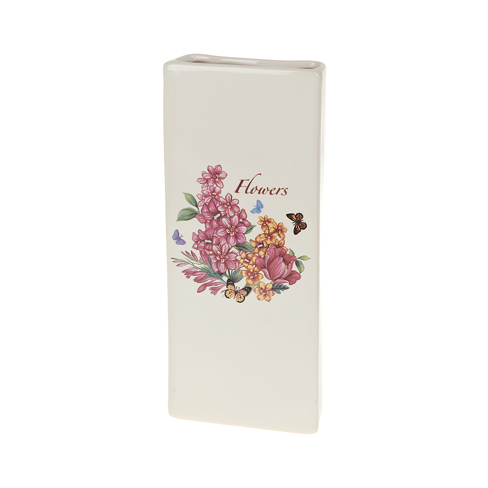 Ваза декоративная (подвесная) "Flowers-Loreto" 10,5*4*24,5см. (глазурованное покрытие)  (без подароч
