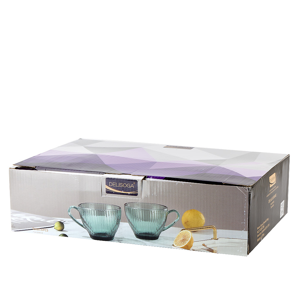 Набор чайный 6пр. v=425мл  (стекло) (подарочная упаковка)