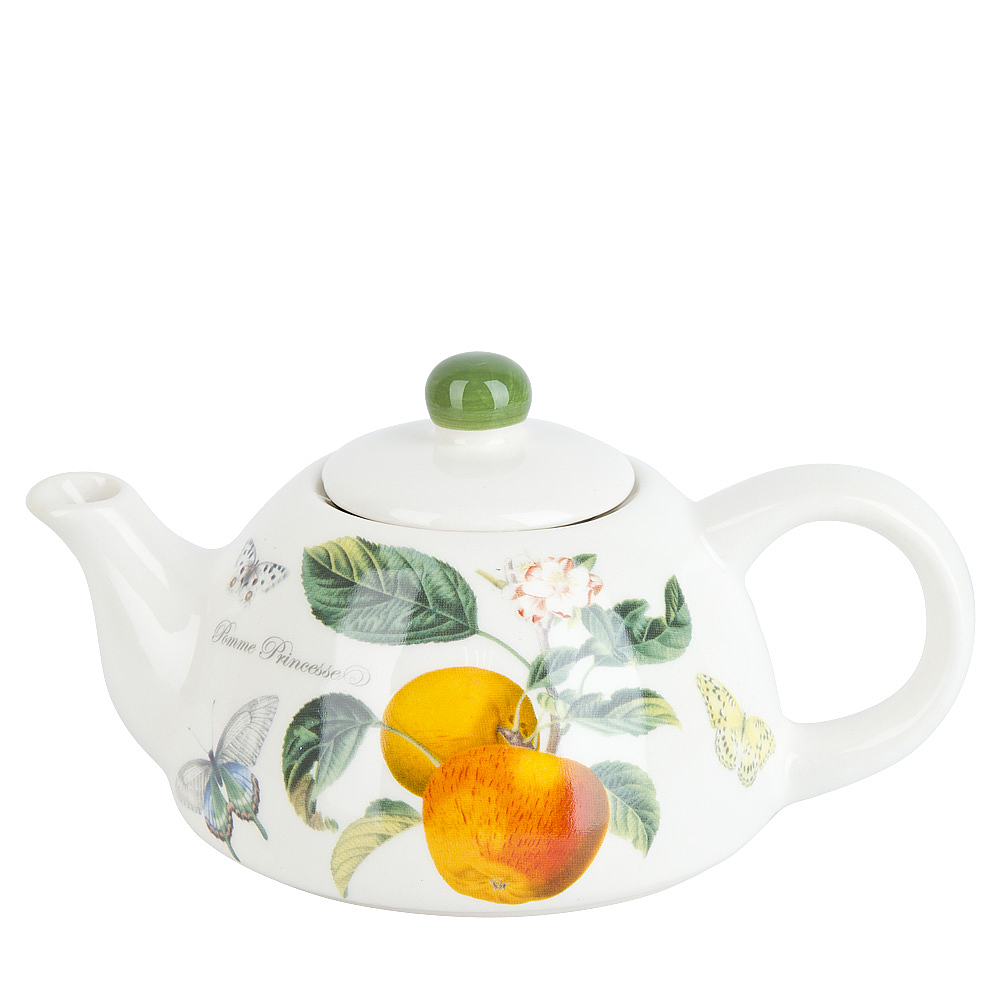 Набор 2пр "Fruit Garden": чайник v=380мл и чашка v=350мл (керамика) (подарочная упаковка)