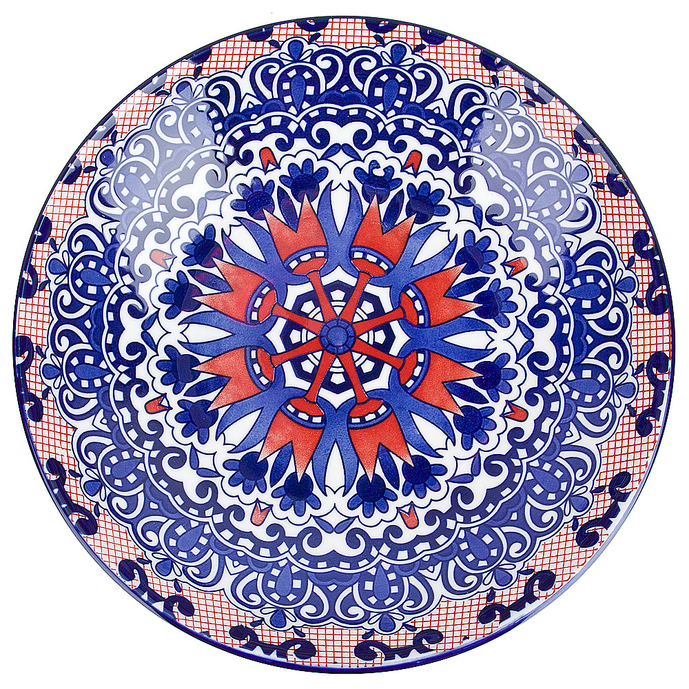 Тарелка глубокая "Arabesque" (синий) d=21см v=700мл (min9) (транспортная упаковка)