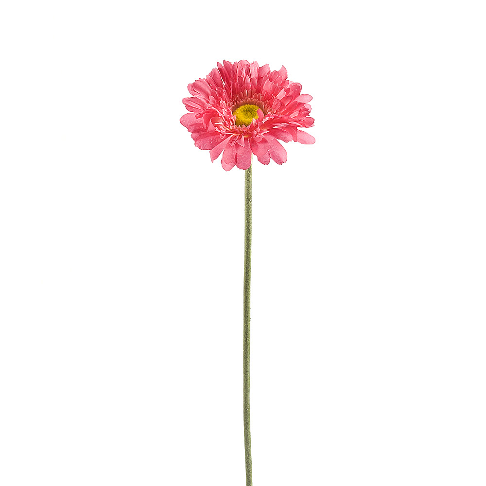 Цветок искусственный (на ножке) "Гербера розовая" h=57см. (min120) (транспортная упаковка)