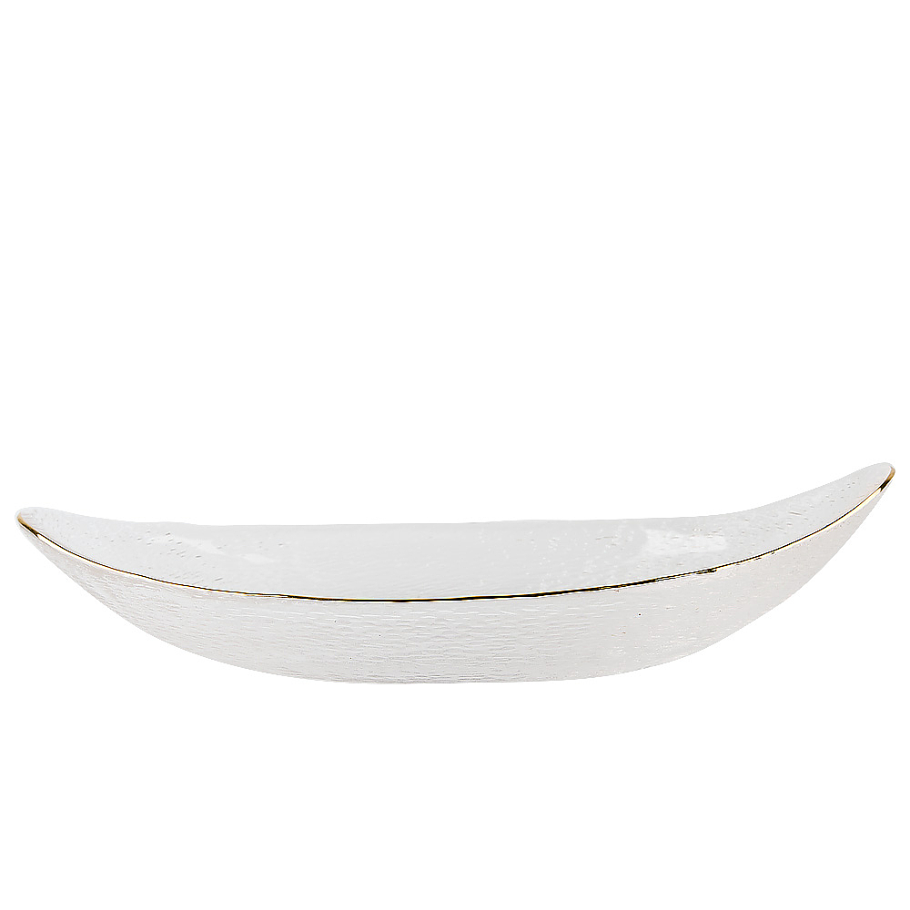 Блюдо сервировочное "Frost stripe" (белое) 30*14*5,5см (стекло) (транспортная упаковка)