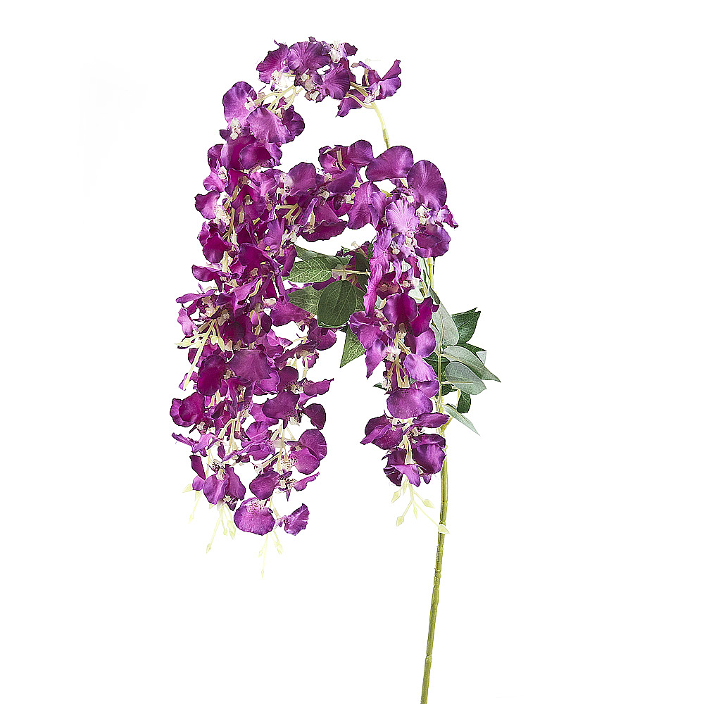 Цветок искусственный (на ножке) "Онцидиум фиолетовый" h=110см. (min24) (транспортная упаковка)
