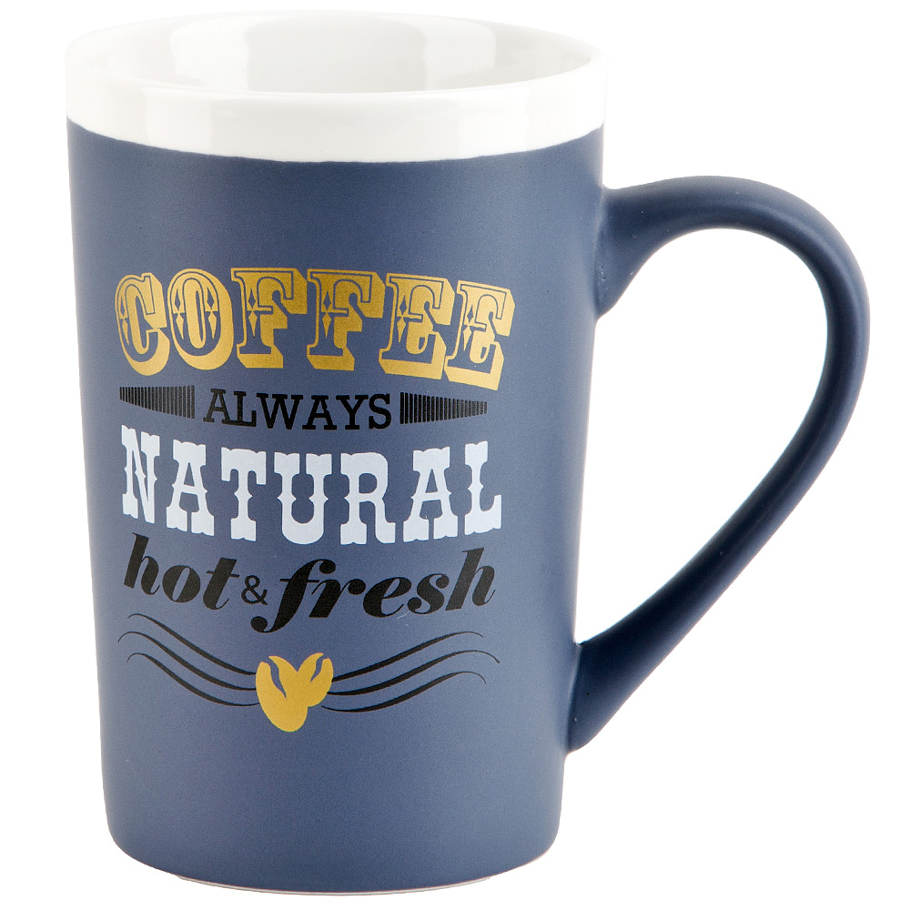 Кружка фарфоровая "Natural Coffee" v=400мл. (4вида) (min12) (транспортная упаковка)