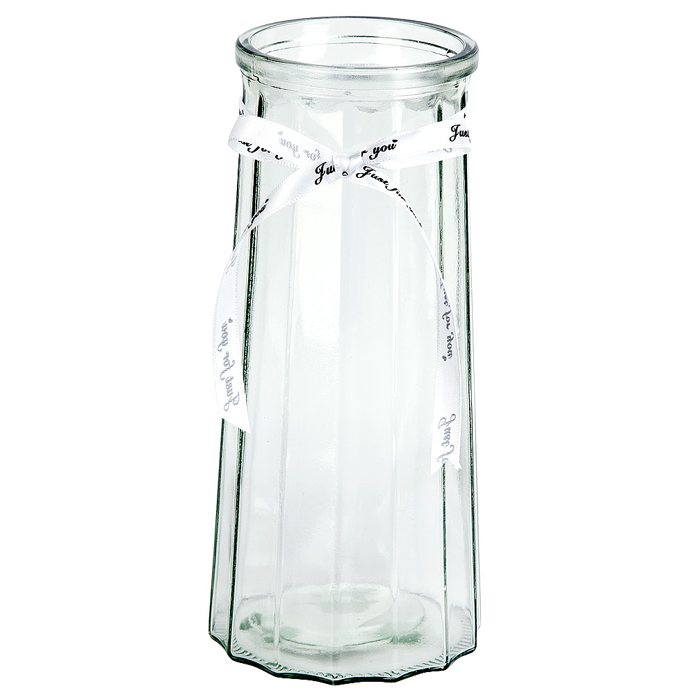Ваза "Crystal"25*10см, v=1400мл в ассортименте (стекло) (индивидуальная упаковка)