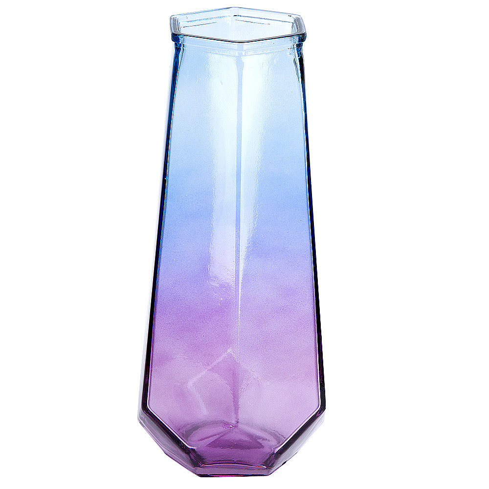 Ваза "Crystal" 25*12см, v=1300мл. (стекло) (3 вида) (белая коробка)