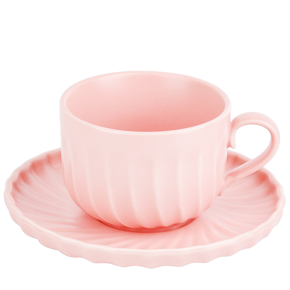 Чайная пара "Fresh Taste. Light pink" v=220мл (min6) (транспортная упаковка)