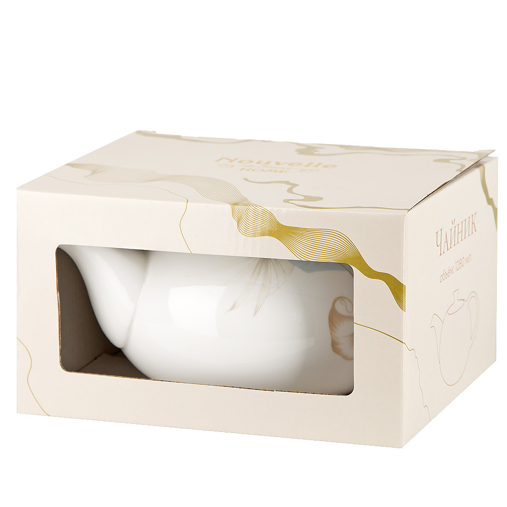 Чайник "Daiquiri" костяной фарфор v=1150мл (подарочная упаковка)