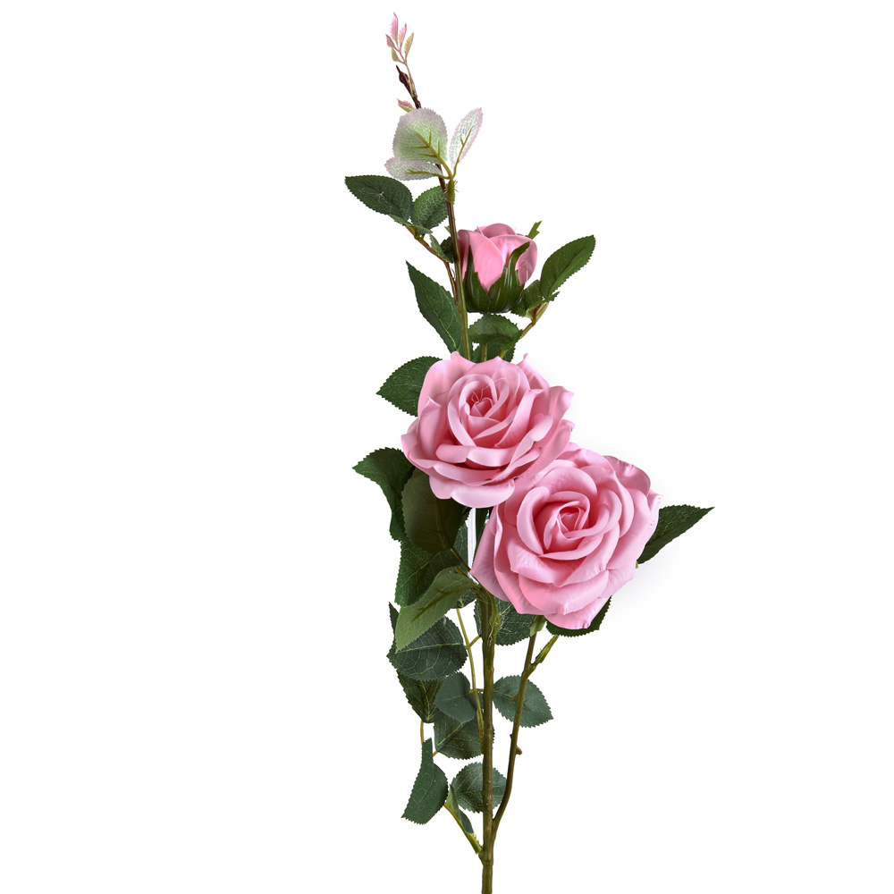 Цветок декоративный "Роза" h=78см. (3вида) (min24) (транспортная упаковка)