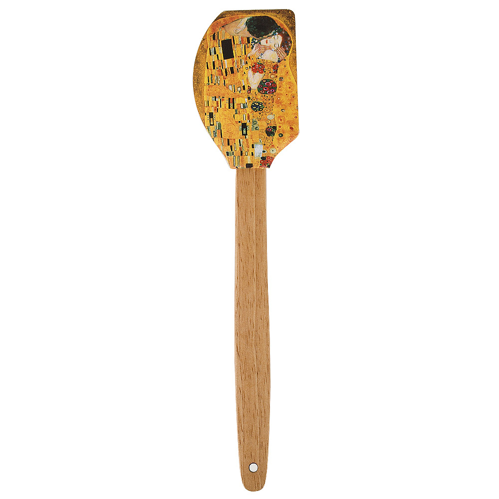 Лопатка кулинарная "Klimt" 29,5*6,5*1см.(min12) (силикон, бук обработанный) (упаковочный пакет)